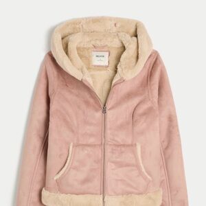 Hollister Blush and Cream Fleece Jacket
